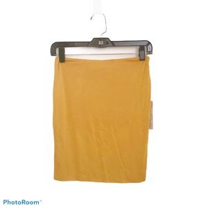 Iris Mustard Yellow Skirt Stretch S NEW